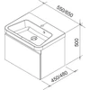 Kép 2/2 - Ravak SD 10° 650 mosdó alatti szekrény normál kivitel, fényes fehér X000000736