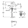 Kép 2/2 - Grohe Essence egykaros mosdó csaptelep Cold start-os Click-clack leeresztővel, S-méret 23797001