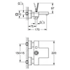 Kép 2/2 - Grohe Eurocube Joy egykaros kádtöltő csaptelep 23666000