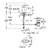 Kép 2/2 - Grohe BauLoop bidé csaptelep 23338000