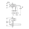 Kép 2/2 - Grohe Allure 2-lyukas fali mosdócsaptelep 19309000