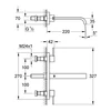 Kép 2/2 - Grohe Allure 3-lyukas mosdócsaptelep 1/2" 20193000