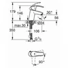 Kép 2/2 - Grohe Eurosmart egykaros mosdó  láncos kivitel 23372002