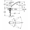 Kép 2/2 - Grohe Eurodisc mosogató csaptelep 33770001