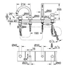 Kép 2/2 - Grohe Grandera 4-lyukas kádperembe süllyeszthető kádcsaptelep 19936000