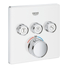 Kép 1/2 - GROHE Grohtherm SmartControl termosztátos színkészlet, fehér üveg 29157LS0