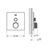 Kép 2/2 - GROHE Grohtherm SmartControl termosztátos színkészlet, fehér üveg 29153LS0