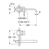 Kép 2/2 - Grohe Allure 2-lyukas fali mosdócsaptelep 19386000