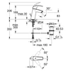 Kép 2/2 - GROHE 23322001 Eurosmart M magasított mosdó csaptelep