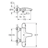 Kép 2/2 - Grohe Grohtherm 1000 34 155 003 termosztátos kádcsaptelep 34155003