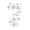 Kép 6/6 - Grohe  Eurocube zuhany csaptelep, zuhanygarnitúra nélkül 23145000