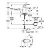 Kép 2/2 - Grohe 32825000 Eurosmart Cosmopolitan mosdó csaptelep leeresztő szeleppel - 32825000