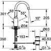 Kép 2/2 - Grohe Eurosmart Cosmopolitan mosdócsaptelep 32830001