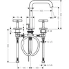 Kép 2/2 - Hansgrohe Axor Citterio E 3-lyukú mosdócsaptelep takarórozettával 36108000