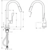 Kép 2/2 - Hansgrohe Axor Citterio mosogató csaptelep kihúzható zuhanyfejjel 39835000