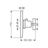 Kép 2/2 - Hansgrohe Axor Citterio termosztátos csaptelep 39716000