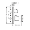 Kép 2/2 - Hansgrohe Axor Citterio termosztátos csaptelep  39725000