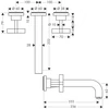 Kép 2/2 - Hansgrohe Axor Citterio 3-lyukú keresztfogantyús mosdócsaptelep színkészlet 39143000