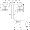 Kép 2/2 - Hansgrohe Axor Citterio 3-lyukú keresztfogantyús mosdócsaptelep színkészlet 39313000