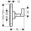 Kép 2/2 - Hansgrohe Axor Trio/ Quattro  váltószelep 36772000