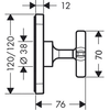 Kép 2/2 - Hansgrohe Axor Falsík alatti elzárószelep 36771000