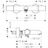 Kép 2/2 - Hansgrohe Axor Citterio M Termosztátos kádcsaptelep 34435000