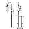 Kép 2/2 - Hansgrohe M5214-H260 egykaros konyhai csaptelep kihúzható kifolyóval  73864000