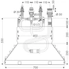 Kép 2/2 - Hansgrohe Puravida Alaptest 4-lyukú kádcsaptelephez 13444180