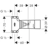 Kép 2/2 - Hansgrohe Puravida alaptest gumibetéttel 80l/perc 15973180