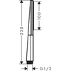 Kép 2/2 - Hansgrohe Rainfinity Keskeny kézizuhany 100 1jet EcoSmart 9 l/perc, króm 26867000