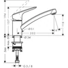 Kép 2/2 - Hansgrohe Logis mosogató csaptelep 71830000