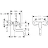 Kép 2/2 - Hansgrohe Logis mosogató fali csaptelep 71836000