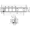 Kép 2/2 - Hansgrohe RainSelect zuhanycsaptelep színkészlet 3 fogyasztóhoz fekete/króm 15356600