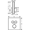 Kép 2/2 - Hansgrohe ShowerSelect Glass termosztátos csaptelep színkészlet 15738600