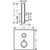 Kép 2/2 - Hansgrohe ShowerSelect Glass termosztátos csaptelep 15737600