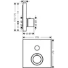 Kép 2/2 - Hansgrohe Axor ShowerSelect Square termosztát 36714000