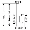 Kép 2/2 - Hansgrohe ShowerSelect termosztát 2 fogyasztóval falsík alatti szereléshez 15763000