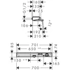 Kép 2/2 - Hansgrohe ShowerTablet Select 700 termosztátos falsíkon kívüli kádcsaptelep, fehér/króm 13183400