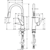 Kép 2/2 - Hansgrohe Talis S mosogató csaptelep kihúzható kifolyóval 72813800