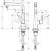 Kép 2/2 - Hansgrohe Talis Select S mosogató csaptelep elforgatható kifolyóval 72820000