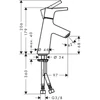 Kép 2/2 - Hansgrohe Talis S 80 egykaros mosdócsaptelep Lowflow 3,5 l/perc lefolyógarnitúra nélkül 72018000