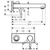 Kép 2/2 - Hansgrohe Talis S fali mosdócsaptelep 72111000