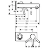 Kép 2/2 - Hansgrohe Talis S fali mosdócsaptelep 72110000