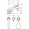 Kép 2/2 - Hansgrohe Talis S 3-lyukú kádcsaptelep 72416000