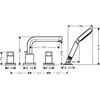 Kép 2/2 - Hansgrohe Metris S 4-lyukú kádcsaptelep 31443000