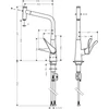 Kép 2/2 - Hansgrohe Metris Select mosogató csaptelep kihúzható kifolyóval 14884800