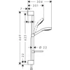 Kép 2/2 - Hansgrohe Croma Select E Vario zuhanyszett 0,65m, fehér/króm Casetta szappantartóval 26586400