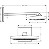 Kép 2/2 - HansGrohe RD Select E 300  26 468 000 3jet fejzuhany / fali / króm / 26468000 /