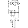 Kép 2/2 - Tres Loft-Tres 3 lyukú kádperemre szerelhető kádtöltő csaptelep 20016201