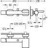 Kép 2/2 - Tres LOFT-TRES kádtöltő csaptelep zuhanyszettel króm 20017001